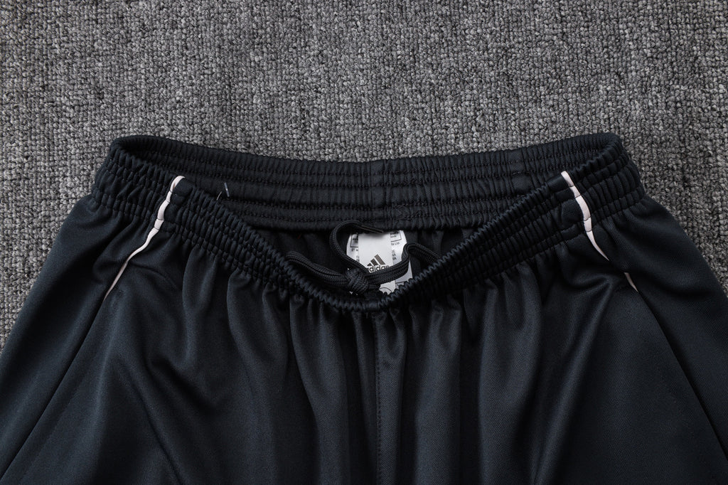 2025-26 Real Madrid Long zipper Dark gray (light pink text) training suit