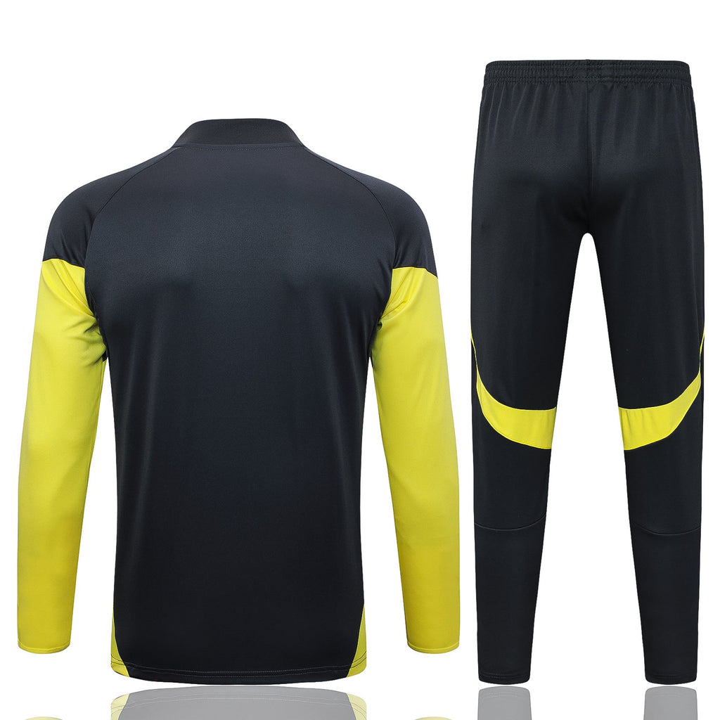 2025-26 Real Madrid Dark gray (yellow sleeves) Training Suit
