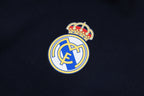 2025-26 Real Madrid Dark blue Long zippered training suit with hood