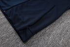 2025-26 Real Madrid Dark blue Long zippered training suit with hood