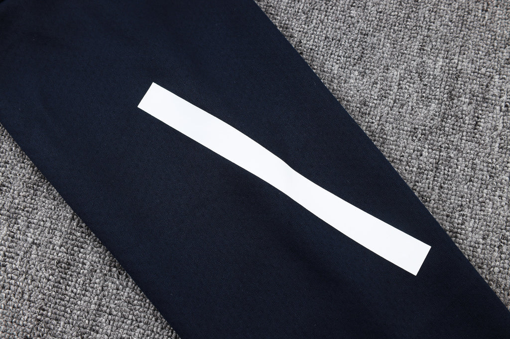 2025-26 Real Madrid Dark blue Long zippered training suit with hood