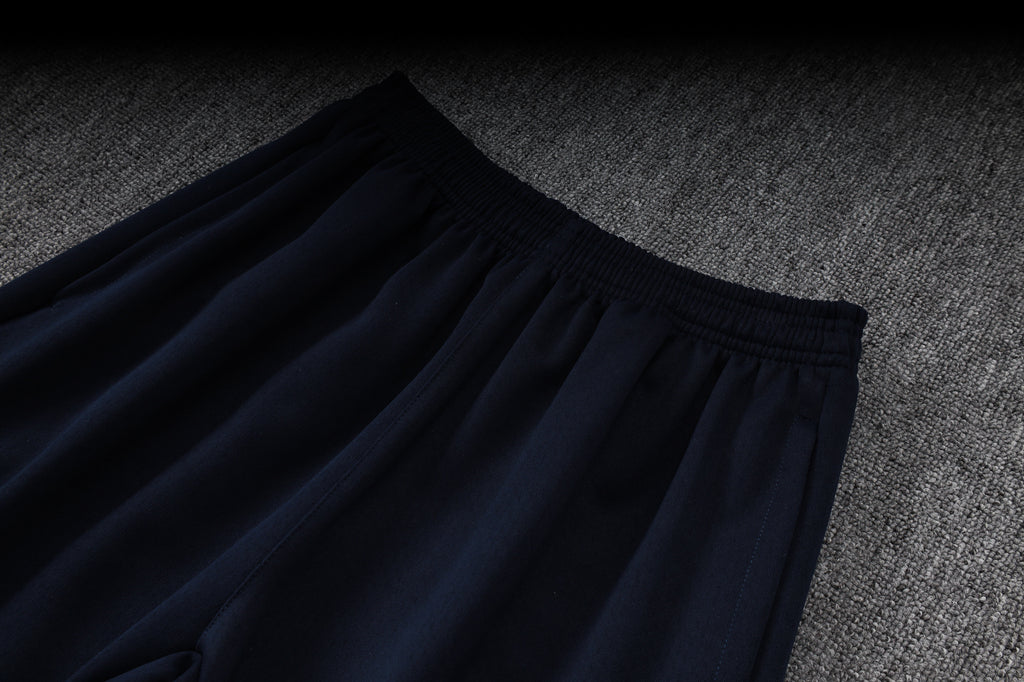 2025-26 Real Madrid Dark blue Long zippered training suit with hood