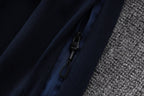 2025-26 Real Madrid Dark blue Long zippered training suit with hood