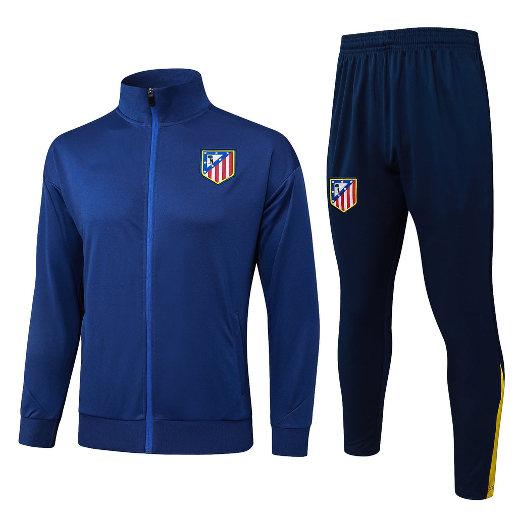 2025-26 Atletico Madrid Blue Long zipper training suit