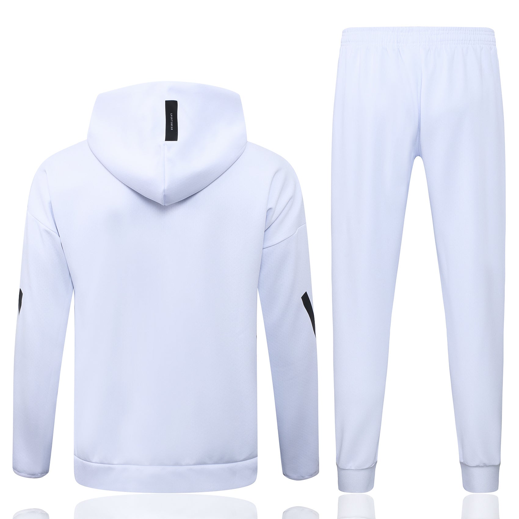 2025-26 Real Madrid White Long zippered training suit with hood