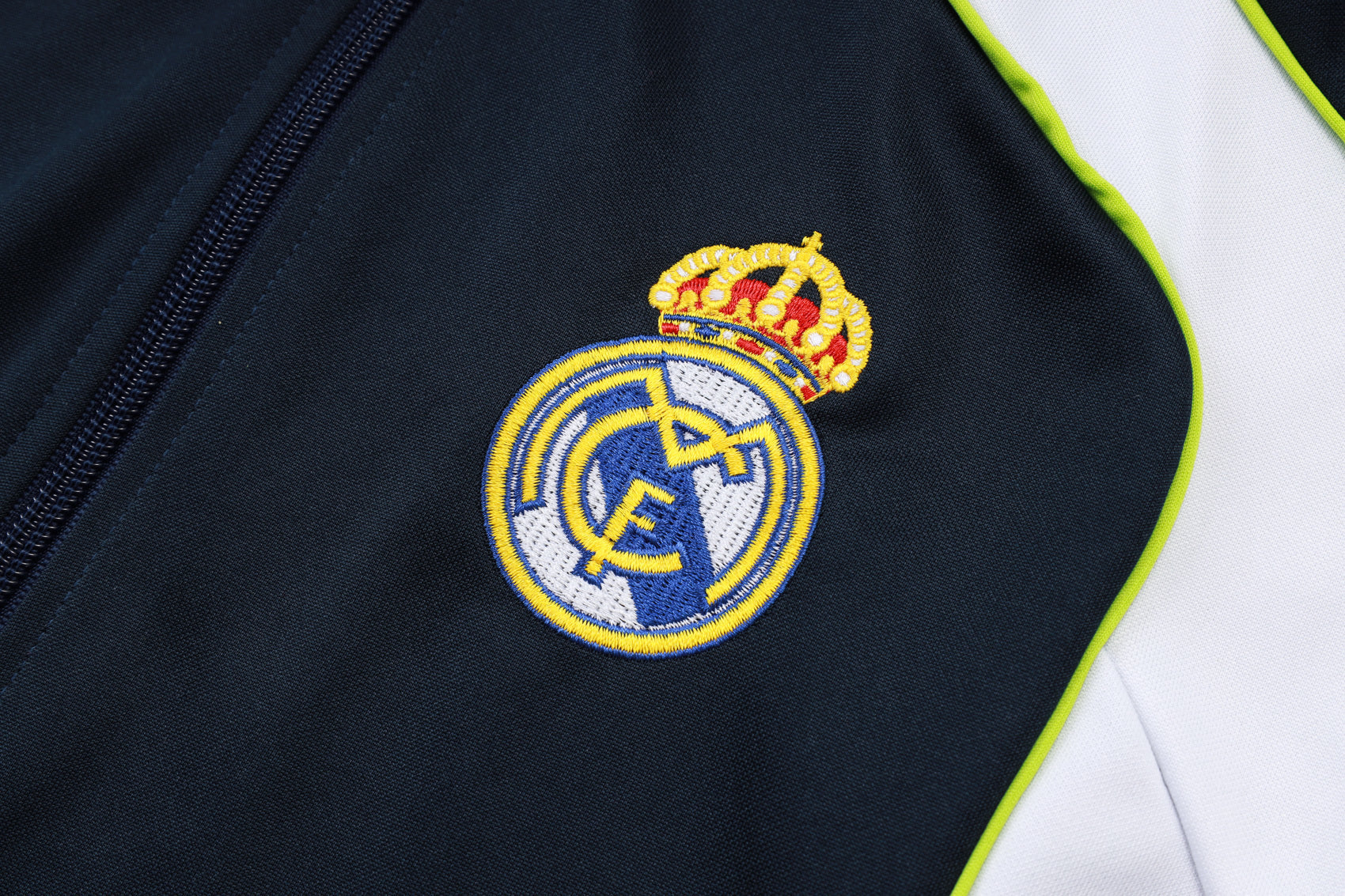 2025-26 Real Madrid Long zipper Black-Green training suit