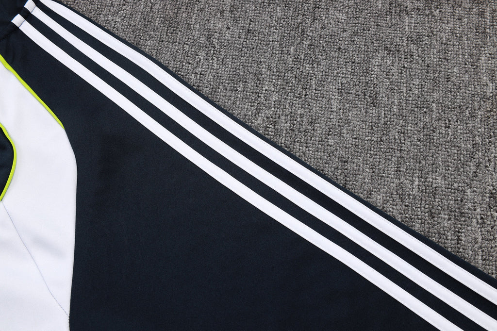 2025-26 Real Madrid Long zipper Black-Green training suit