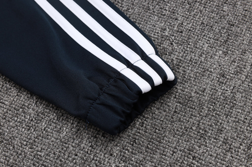 2025-26 Real Madrid Long zipper Black-Green training suit