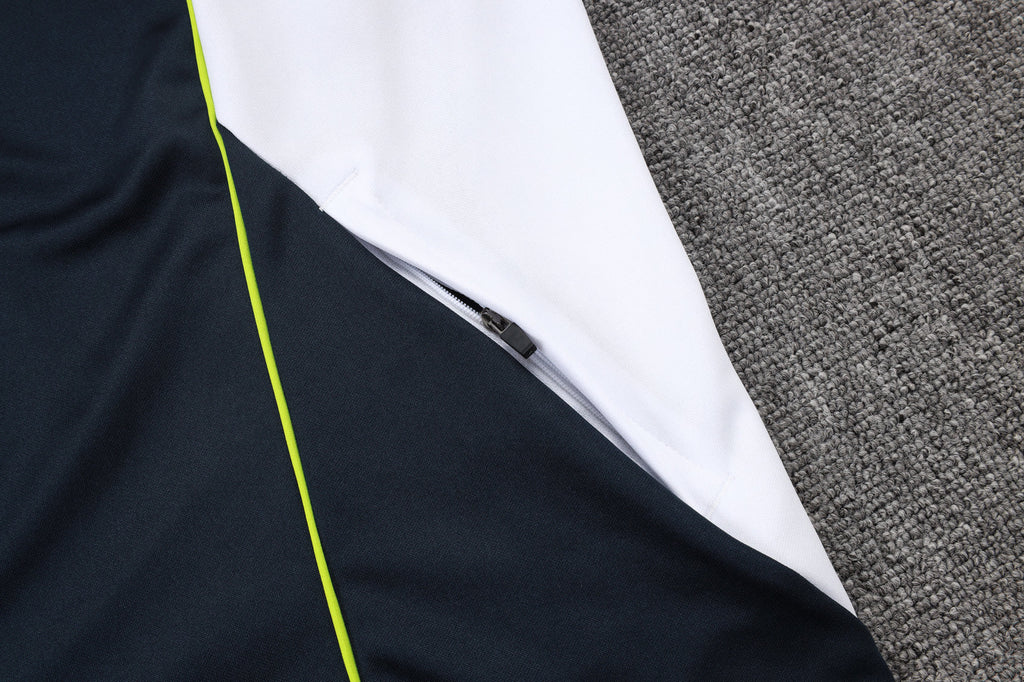 2025-26 Real Madrid Long zipper Black-Green training suit