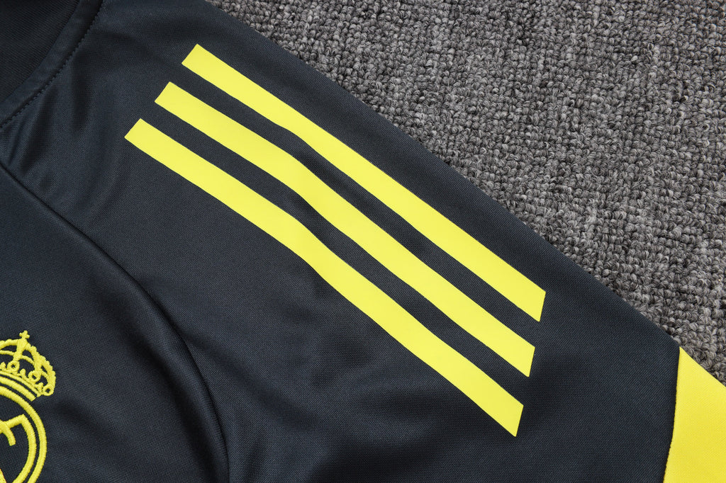 2025-26 Real Madrid Dark gray (yellow sleeves) Training Suit