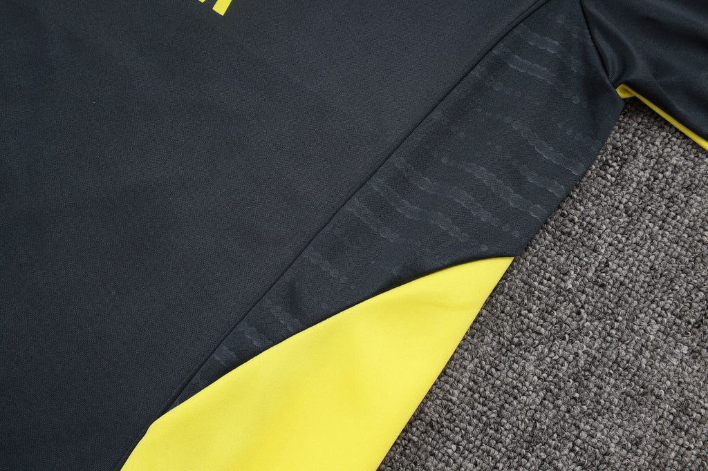 2025-26 Real Madrid Dark gray (yellow sleeves) Training Suit
