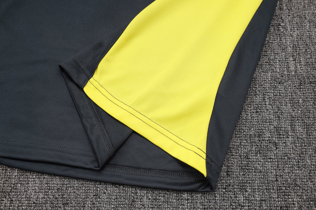 2025-26 Real Madrid Dark gray (yellow sleeves) Training Suit