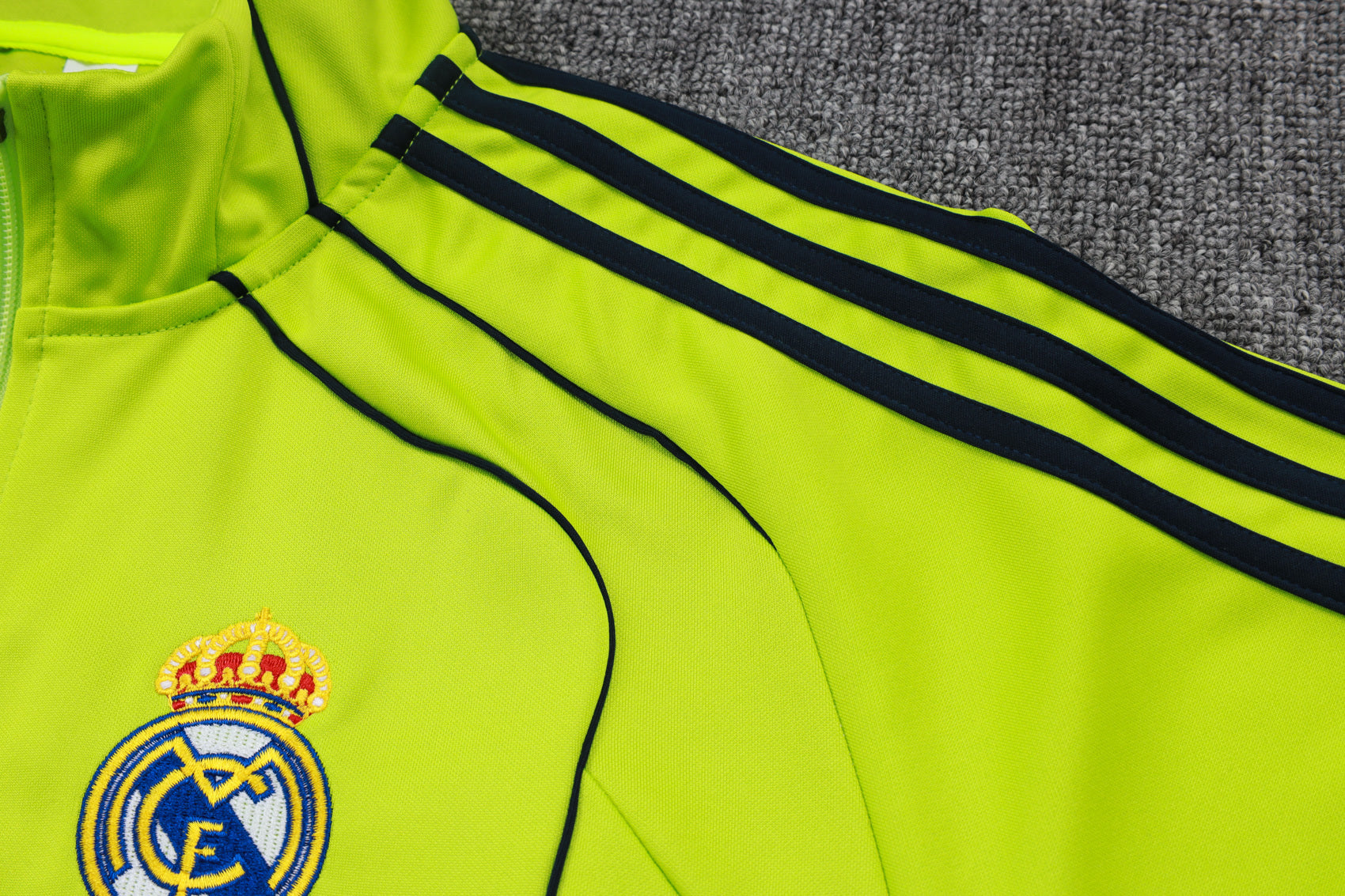 2025-26 Real Madrid Long zipper Grass Green training suit