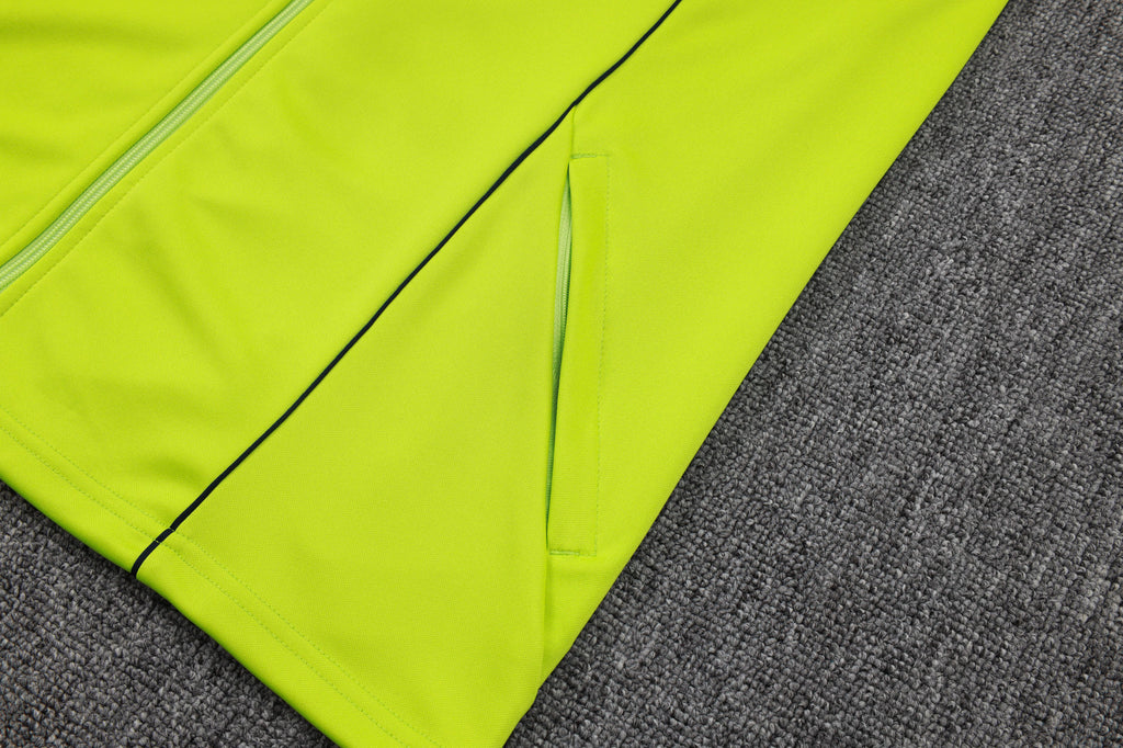 2025-26 Real Madrid Long zipper Grass Green training suit