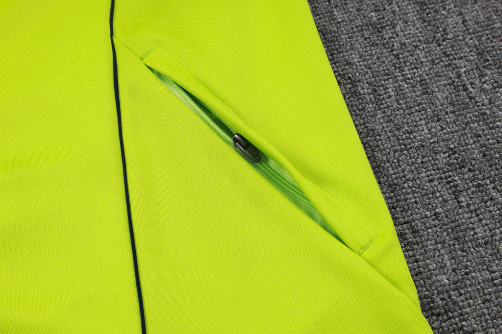 2025-26 Real Madrid Long zipper Grass Green training suit