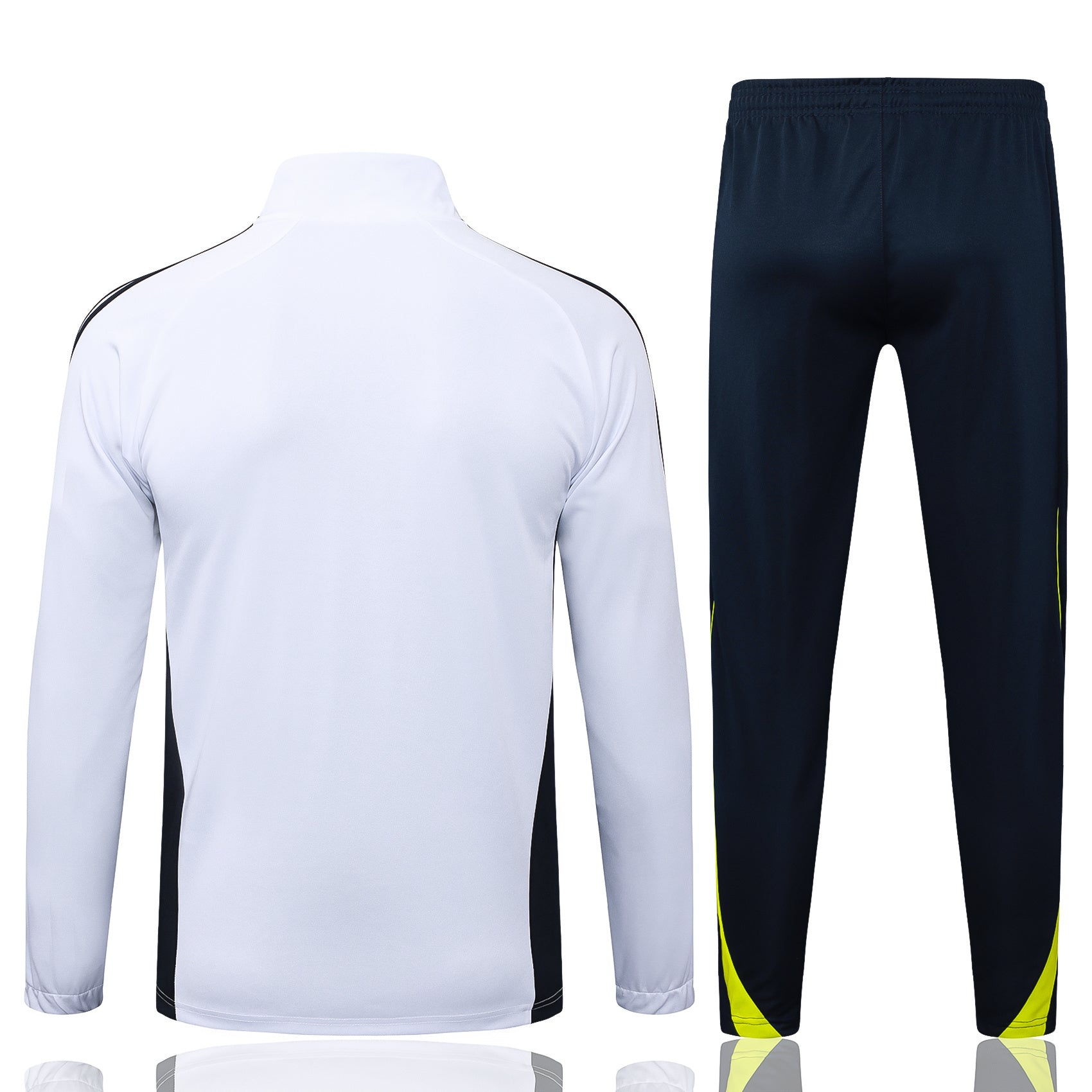 2025-26 Real Madrid Long zipper White-Green training suit