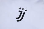 2025-26 Juventus White Long zippered training suit with hood