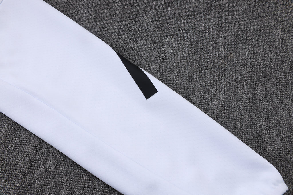 2025-26 Juventus White Long zippered training suit with hood