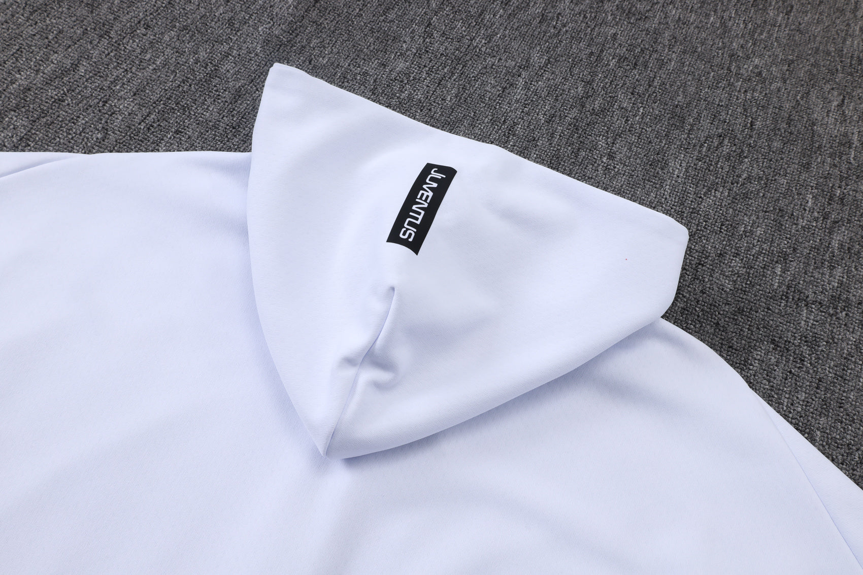 2025-26 Juventus White Long zippered training suit with hood