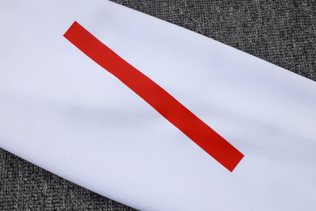 2025-26 Bayern Munich White Long zippered training suit with hood