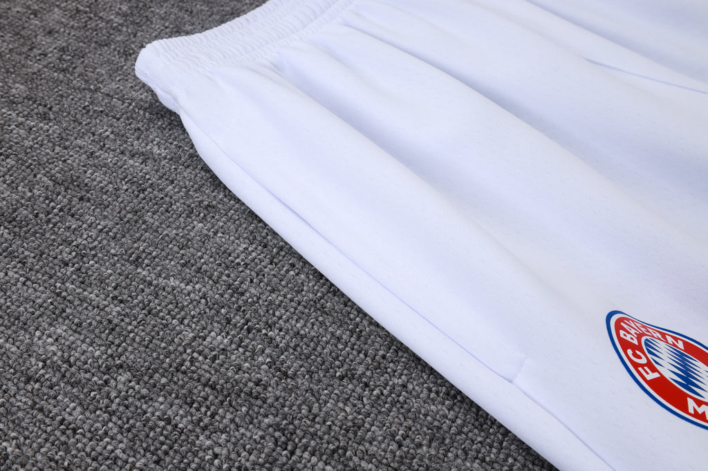 2025-26 Bayern Munich White Long zippered training suit with hood