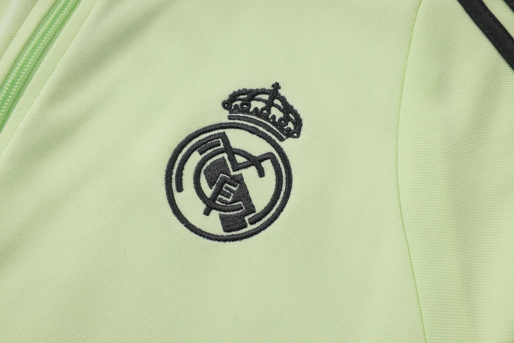 2025-26 Real Madrid Green Long zippered training suit