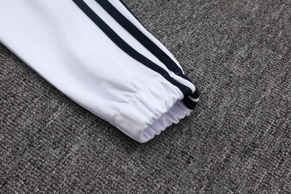 2025-26 Real Madrid Long zipper White-Green training suit