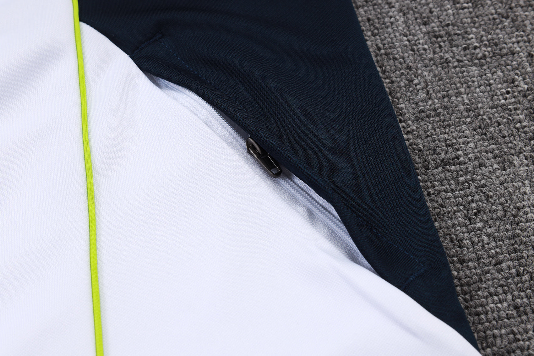 2025-26 Real Madrid Long zipper White-Green training suit