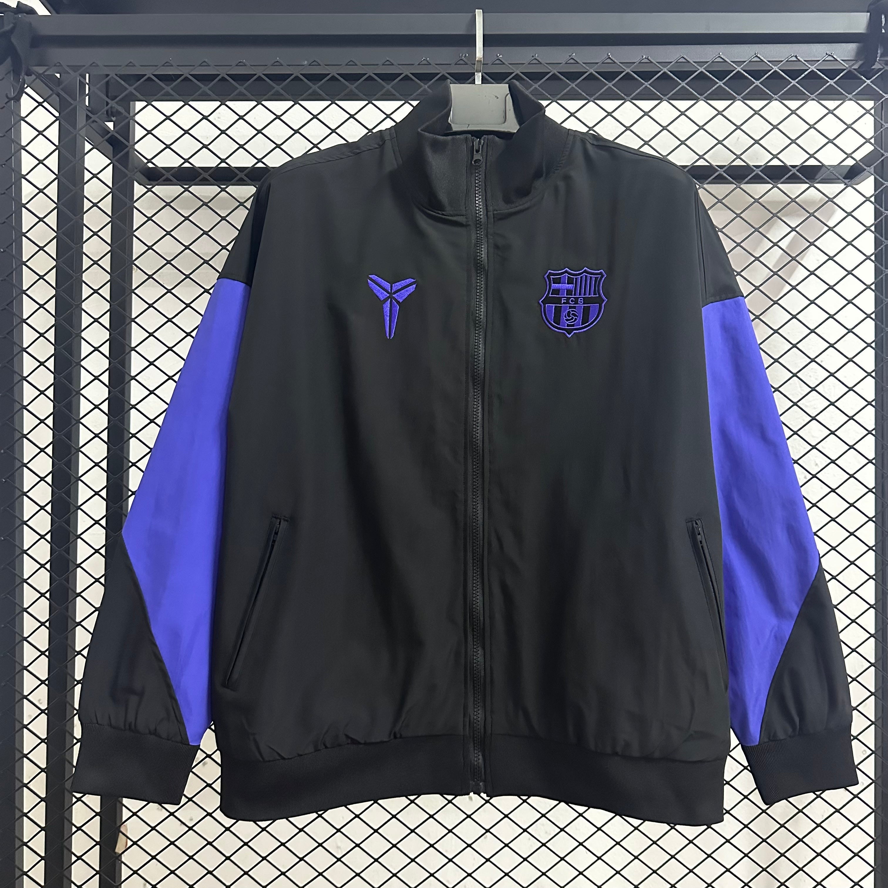 2025-26 Barcelona Black Purple Windbreaker