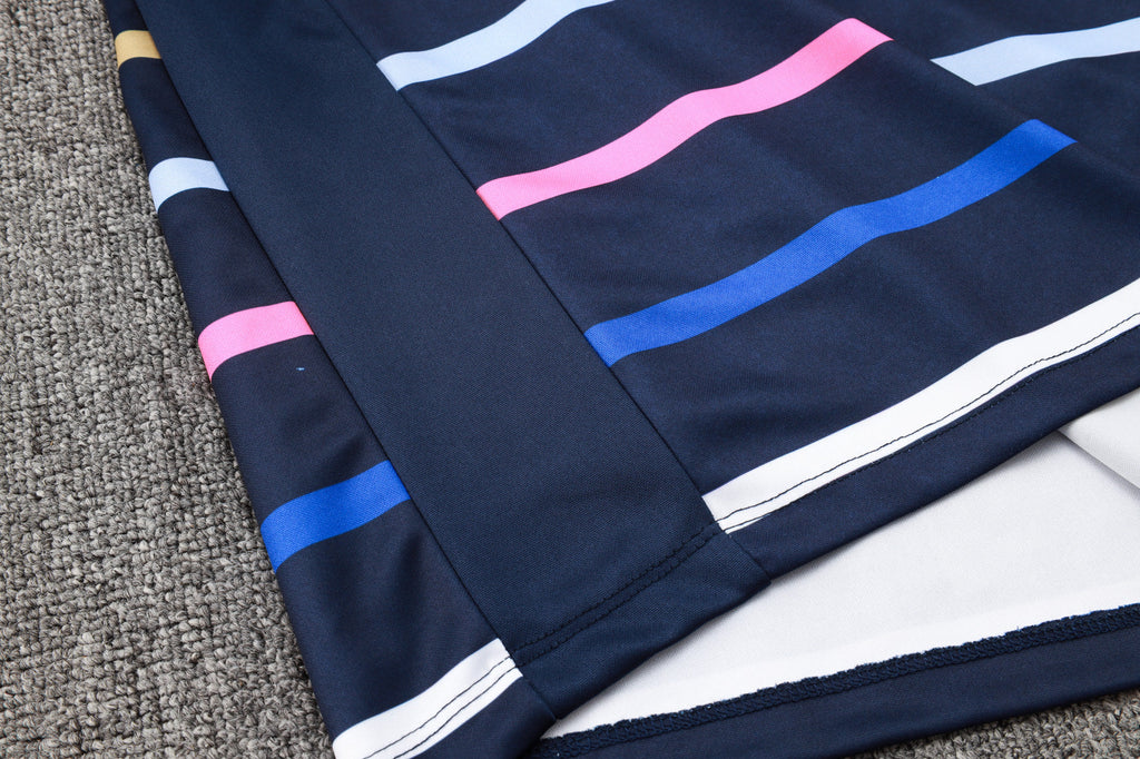2024-25 French royal blue striped training suit