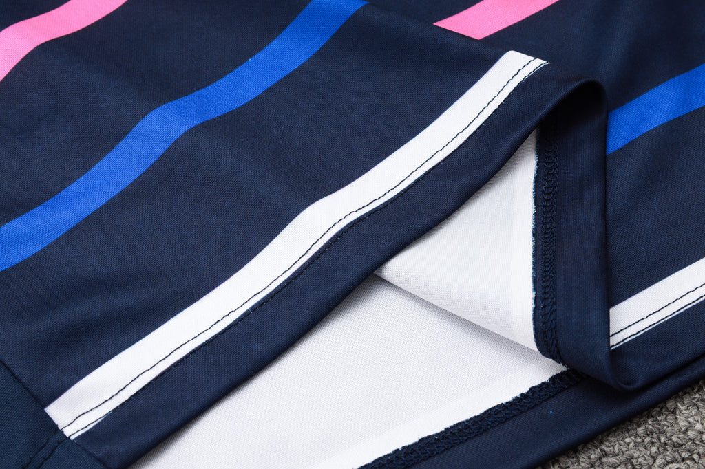 2024-25 French royal blue striped training suit