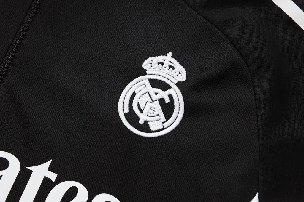 2025-26 Real Madrid Black training suit£¨White text)  Adults Or Children