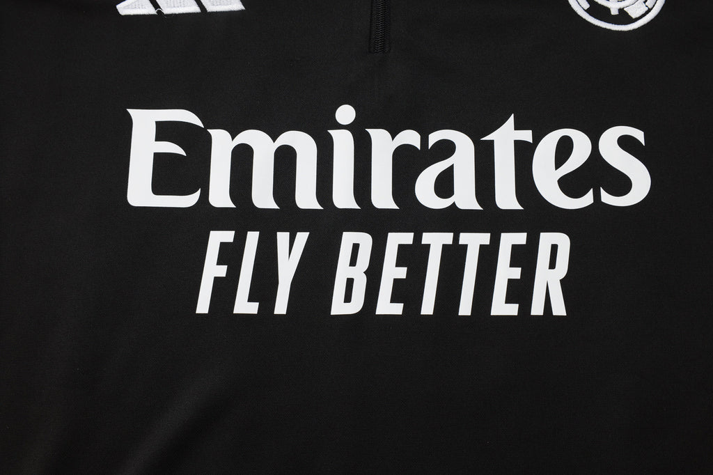 2025-26 Real Madrid Black training suit£¨White text)  Adults Or Children