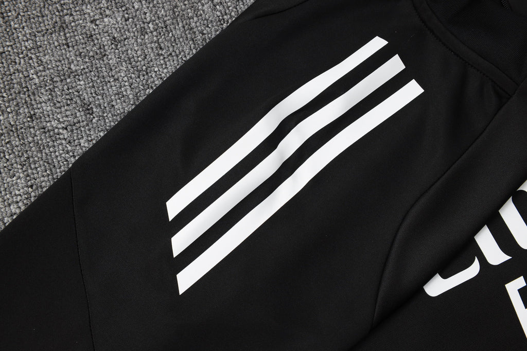 2025-26 Real Madrid Black training suit£¨White text)  Adults Or Children