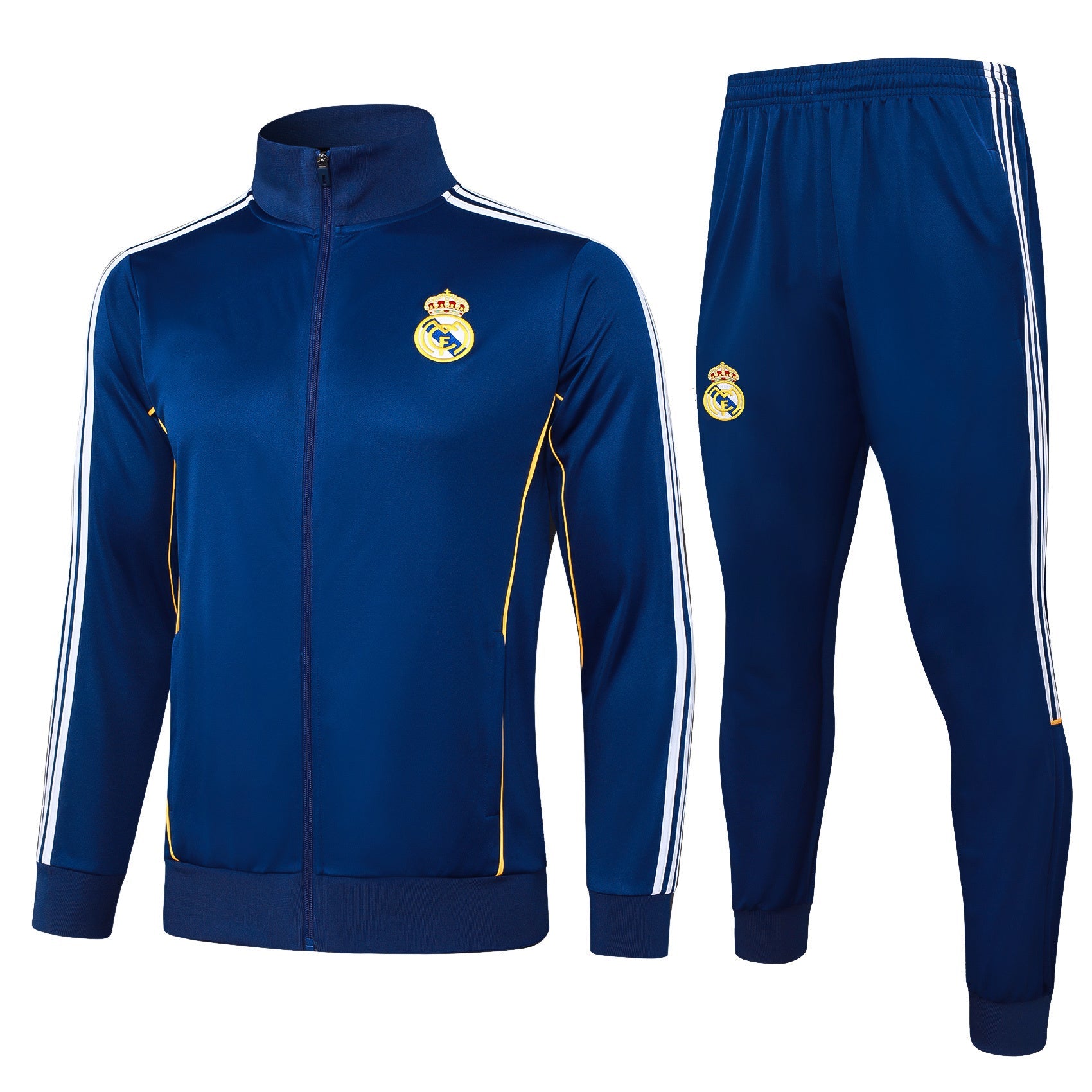 2025-26 Real Madrid Long zipper Royal Blue training suit