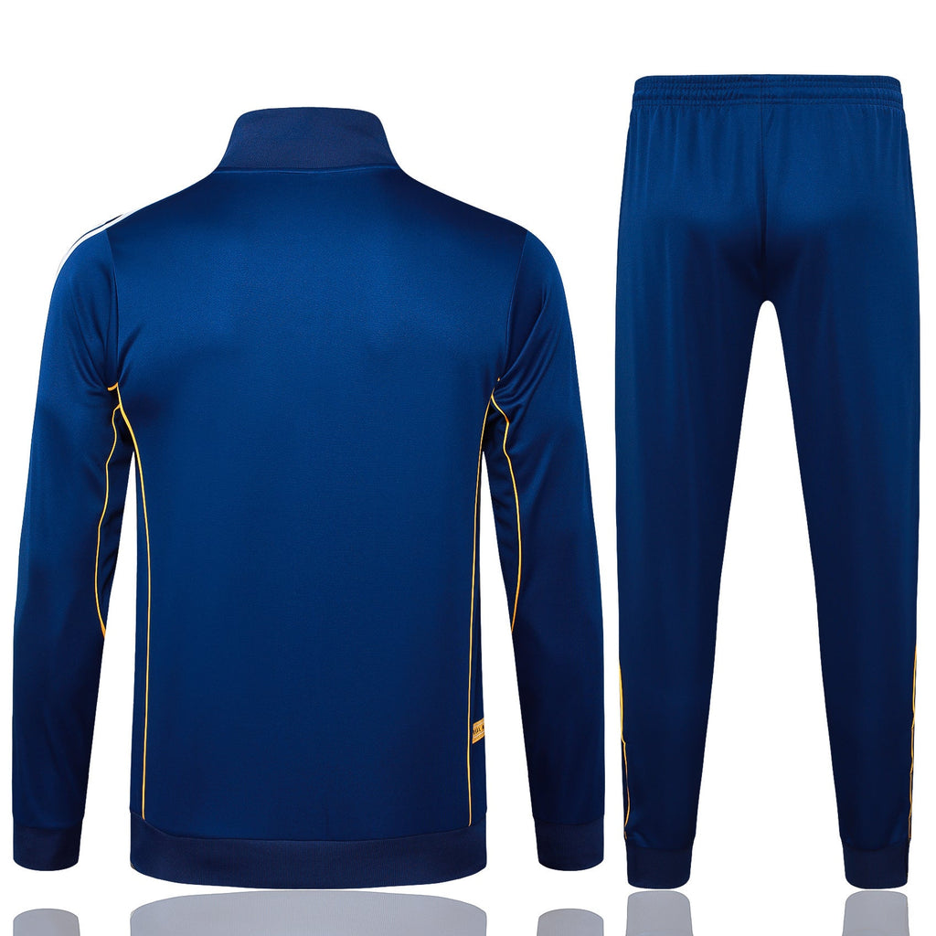 2025-26 Real Madrid Long zipper Royal Blue training suit
