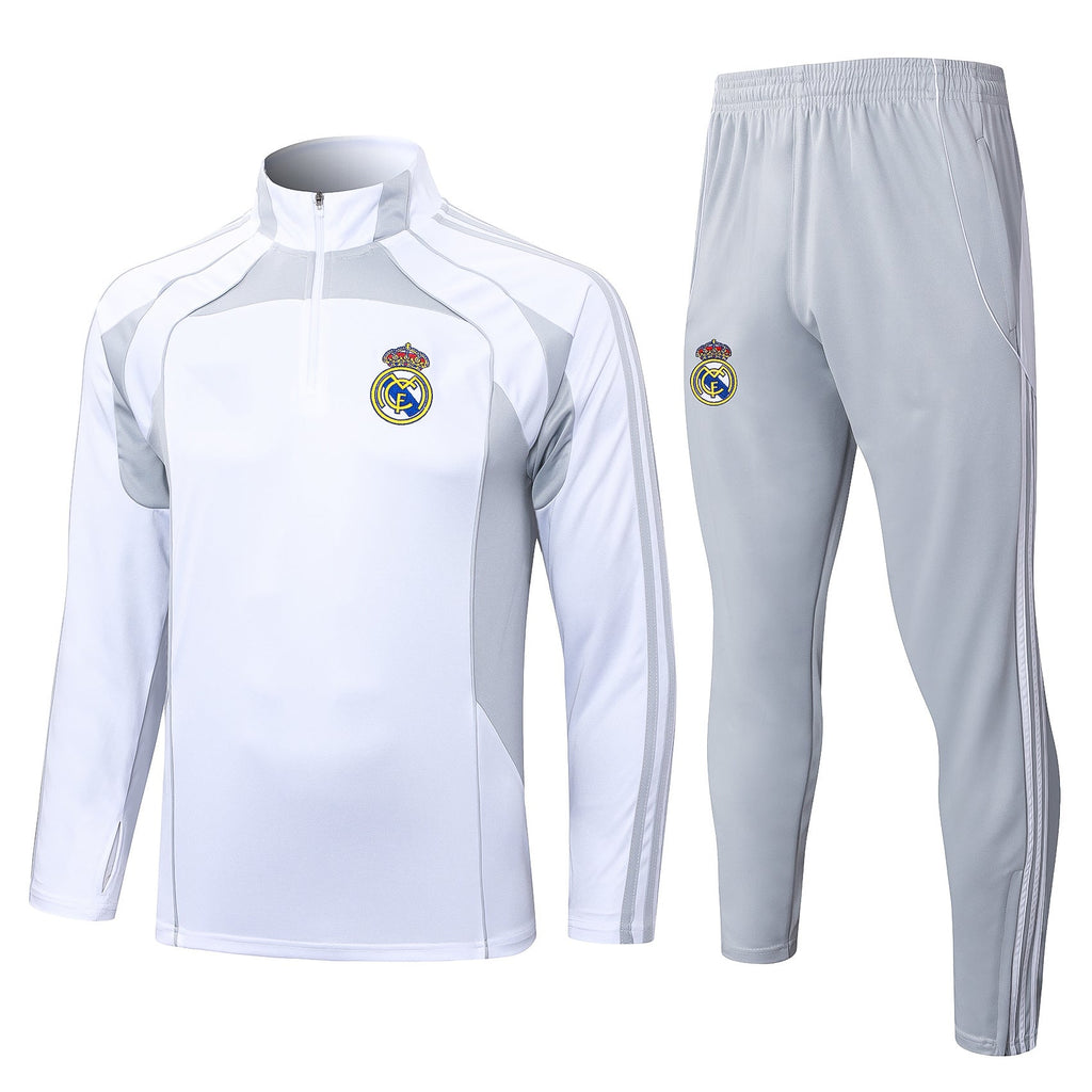 2025-26 Real Madrid off-white gray training suit