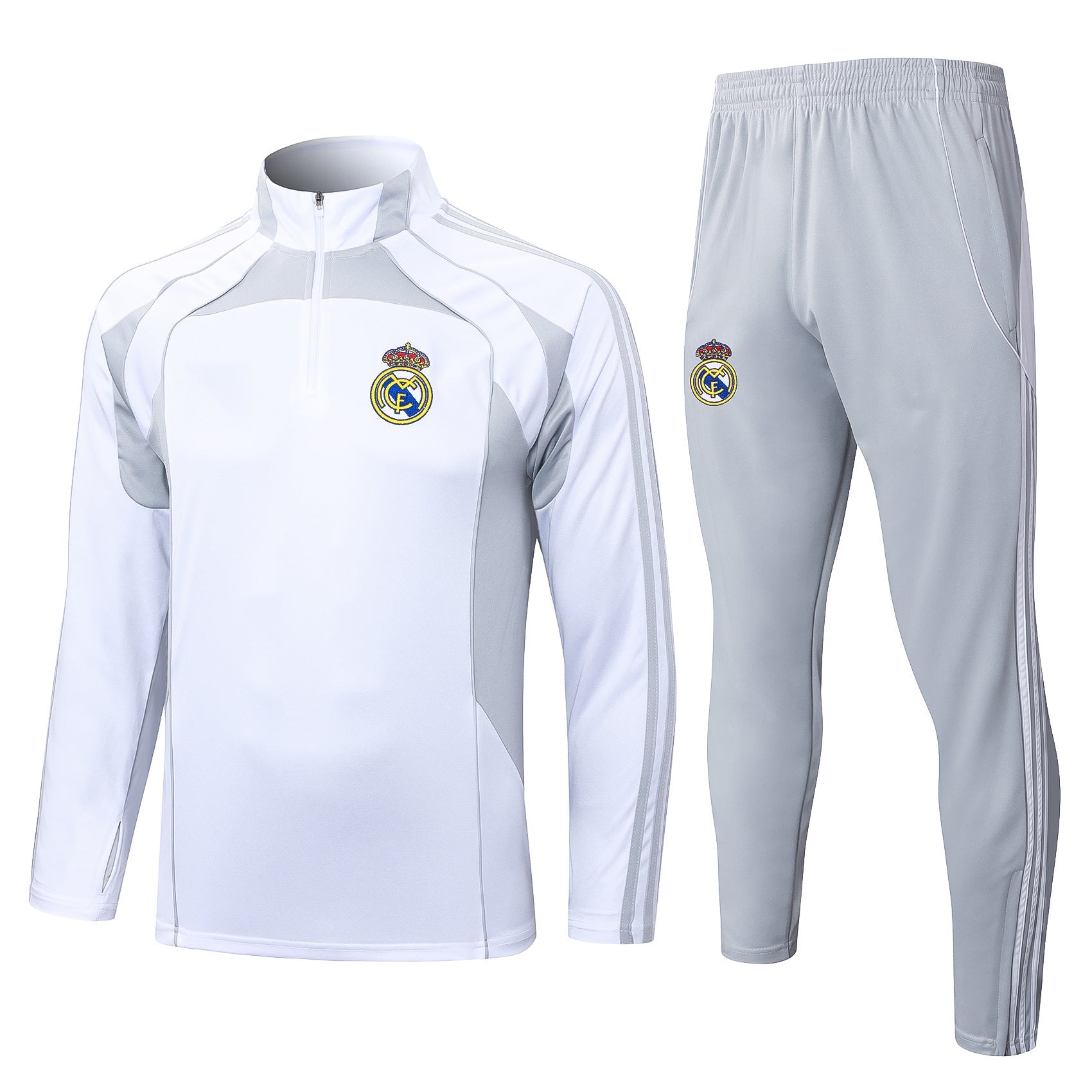 2025-26 Real Madrid off-white gray training suit