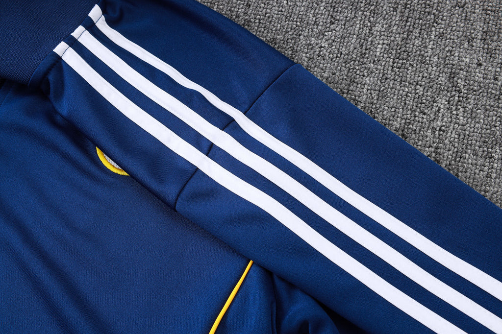 2025-26 Real Madrid Long zipper Royal Blue training suit