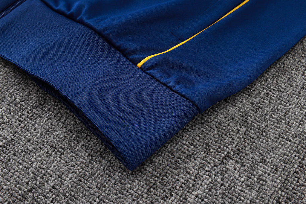 2025-26 Real Madrid Long zipper Royal Blue training suit