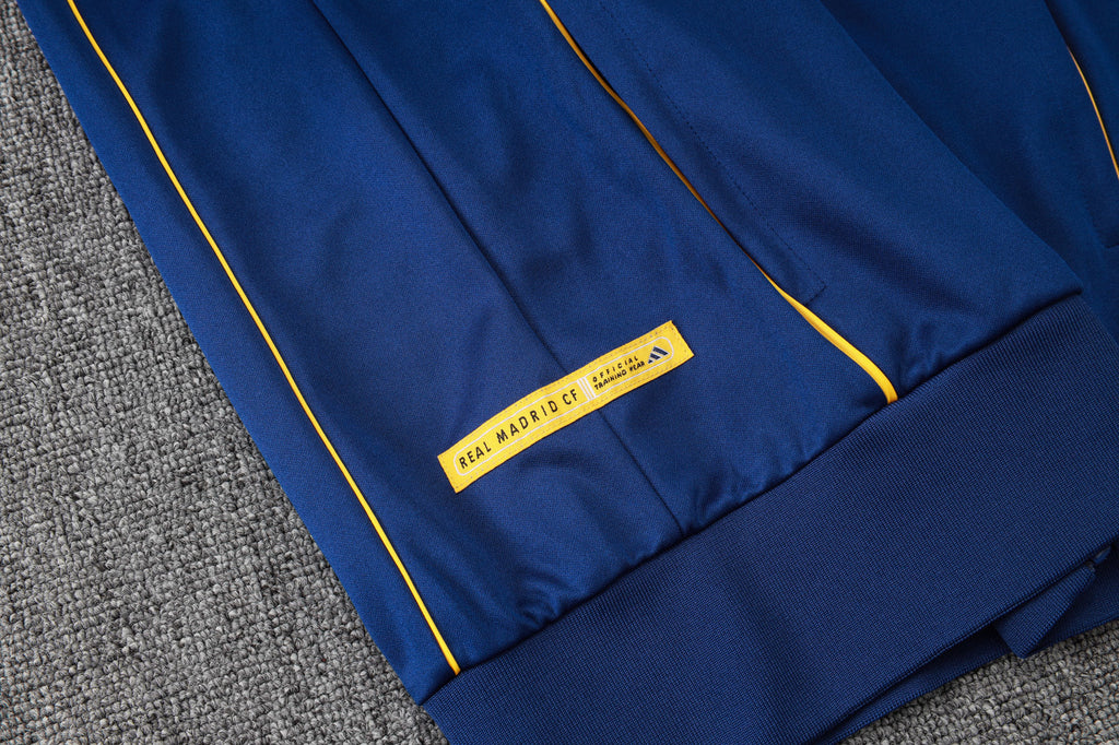 2025-26 Real Madrid Long zipper Royal Blue training suit