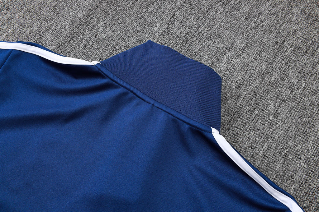 2025-26 Real Madrid Long zipper Royal Blue training suit