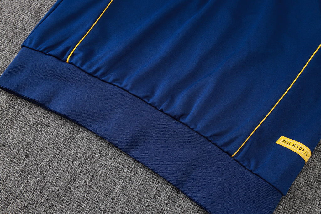 2025-26 Real Madrid Long zipper Royal Blue training suit