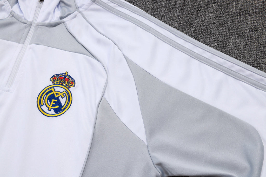 2025-26 Real Madrid off-white gray training suit