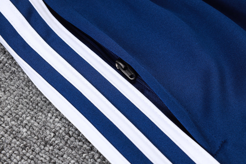 2025-26 Real Madrid Long zipper Royal Blue training suit