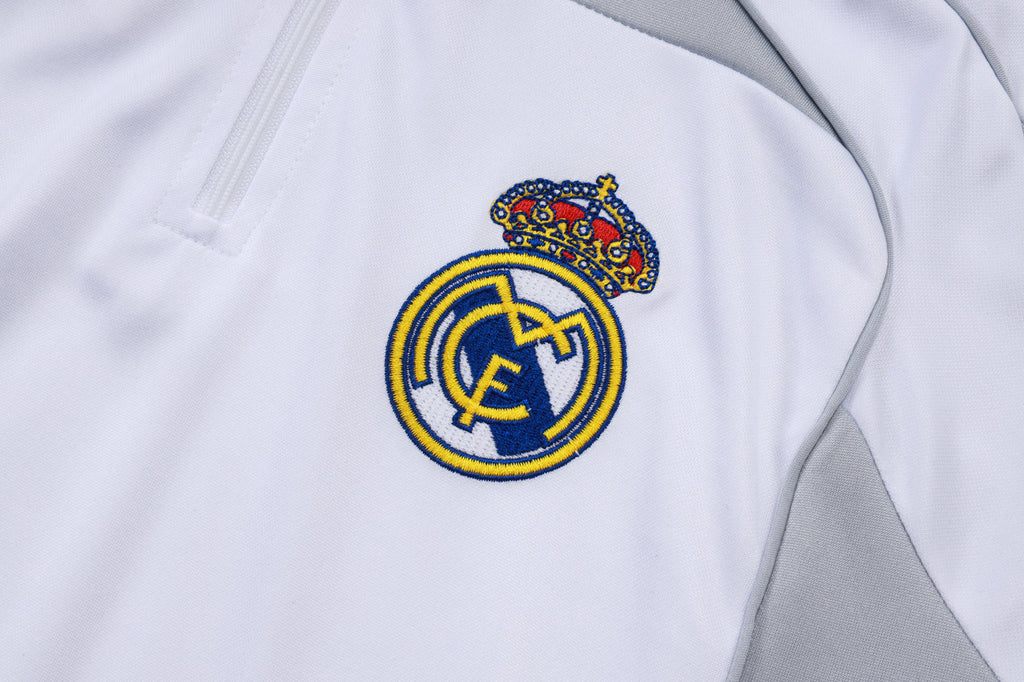 2025-26 Real Madrid off-white gray training suit