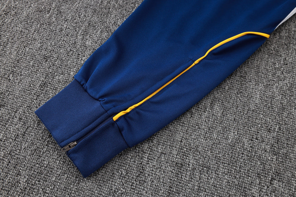2025-26 Real Madrid Long zipper Royal Blue training suit