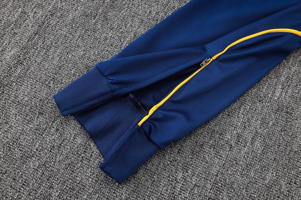 2025-26 Real Madrid Long zipper Royal Blue training suit