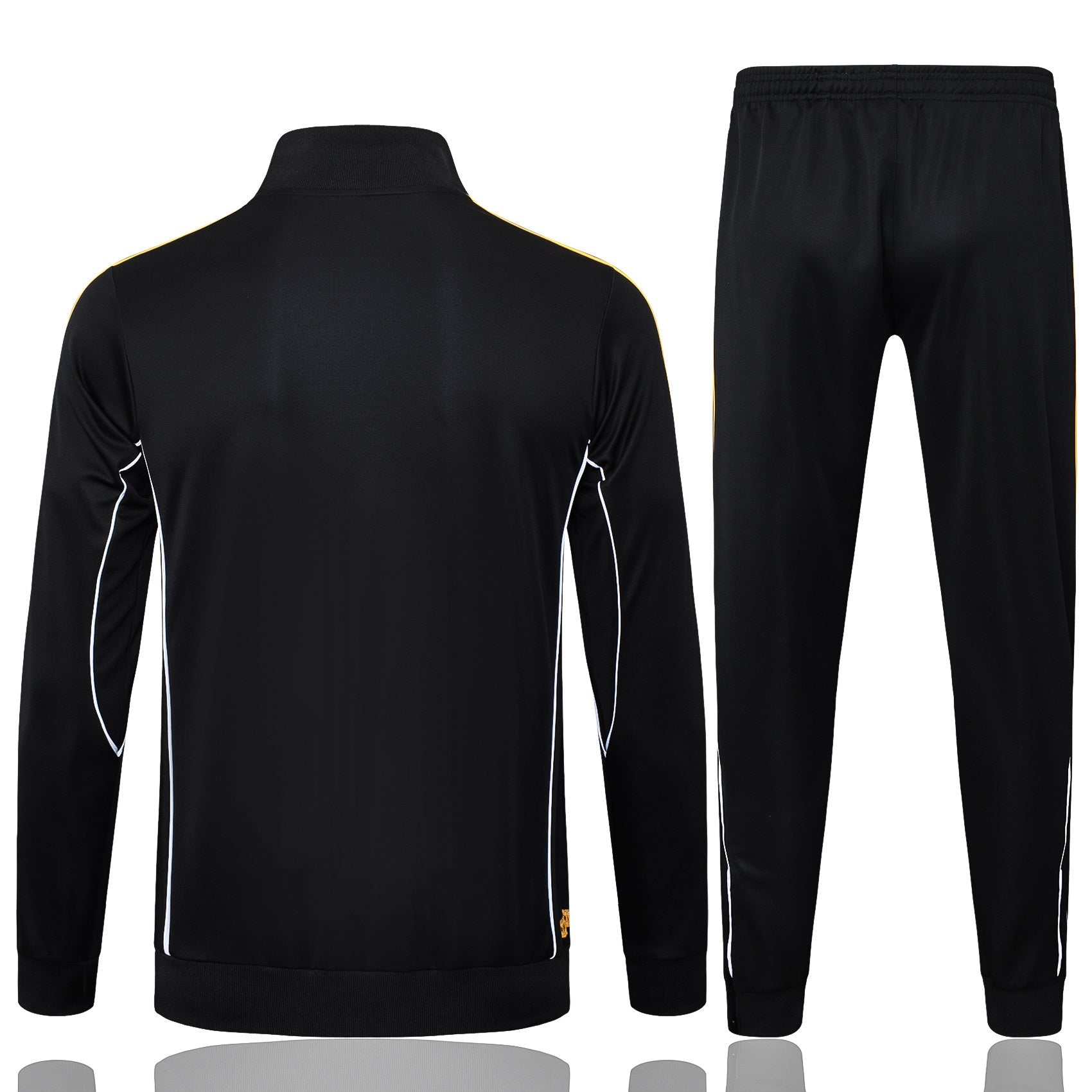 2025-26 Real Madrid Long zipper Black-Gold training suit