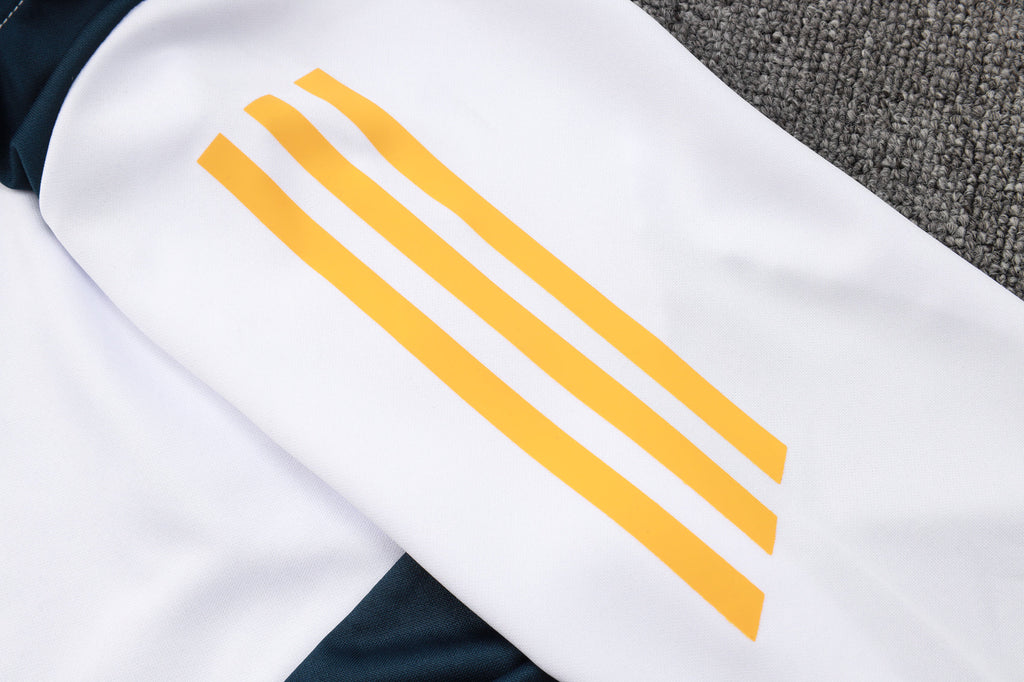 2024-25 Real Madrid White Training Suit Kit Long zipper